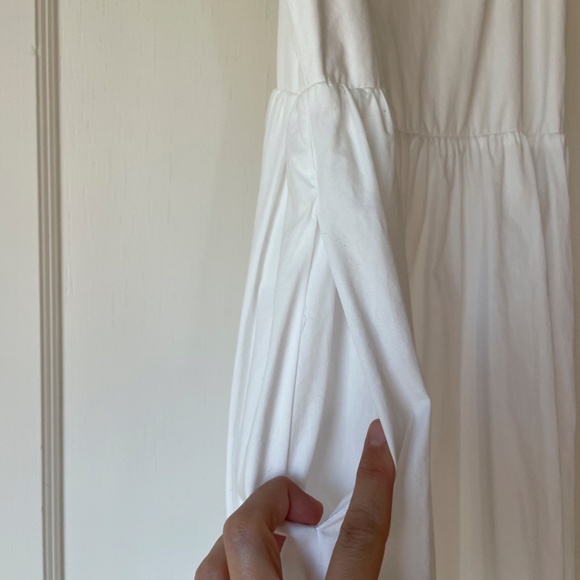 White XS Aritzia Babaton Poplin Midi Dress - Picture 9 of 9
